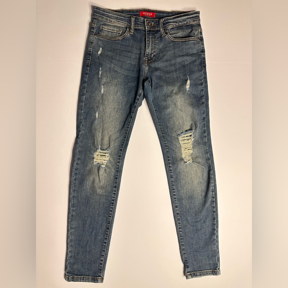 GUESS Men’s Modern Skinny Jeans 30x32 Distressed